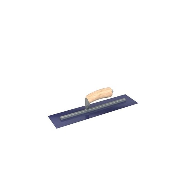 Steel City Trowels By Bon Bon 66-180 Finish Trowel, Square, Blue Steel, 16 X 4, Wood 66-180 - main
